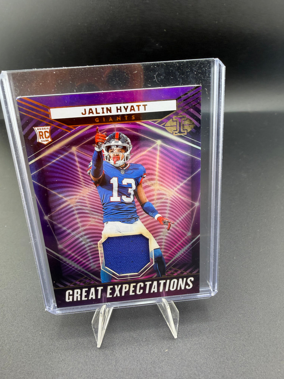 2023 Panini Illusions Great Expectations Jalin Hyatt Rookie Memorabilia GE-JHY - front