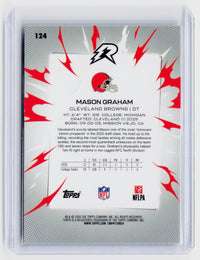 2025 Topps Football Mason Graham Rookie Card #124 Cleveland Browns - back