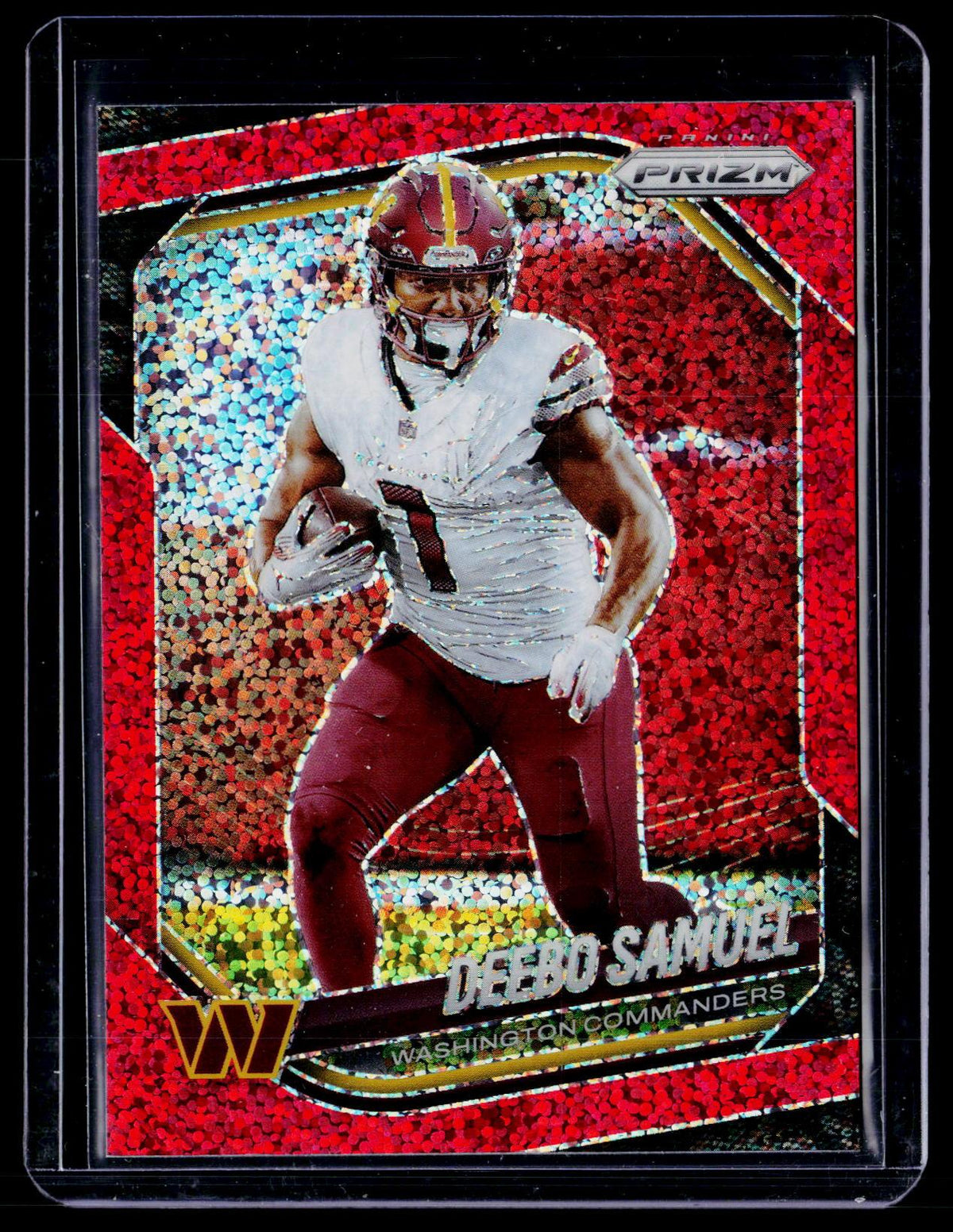 2025 Panini Prizm Football Deebo Samuel Red Pulsar Prizm #133 Washington Commanders - front