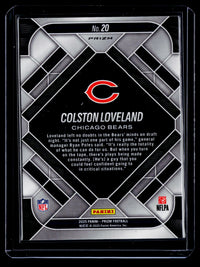 2025 Panini Prizm Football Emergent Colston Loveland #20 Green Prizm Rookie - back