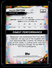 2024 Topps Finest Walter Payton Chicago Bears #13 - back