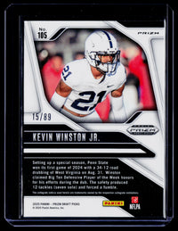 2025 Panini Prizm Draft Picks Kevin Winston Jr. Blue Prizm Rookie #105 /89 - back