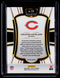2025 Panini Select Football Colston Loveland Rookie #172 Bears - back