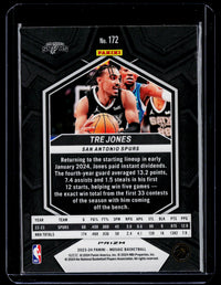 2023-24 Panini Mosaic Basketball Tre Jones #172 Spurs - back