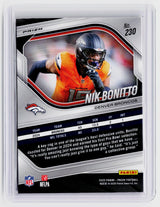 2025 Panini Prizm Football Nik Bonitto #230 Denver Broncos - back