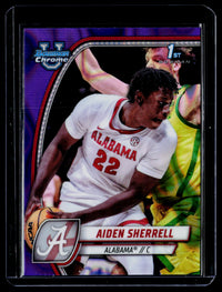 2025 Topps Bowman University Chrome Aiden Sherrell #3 Alabama - front