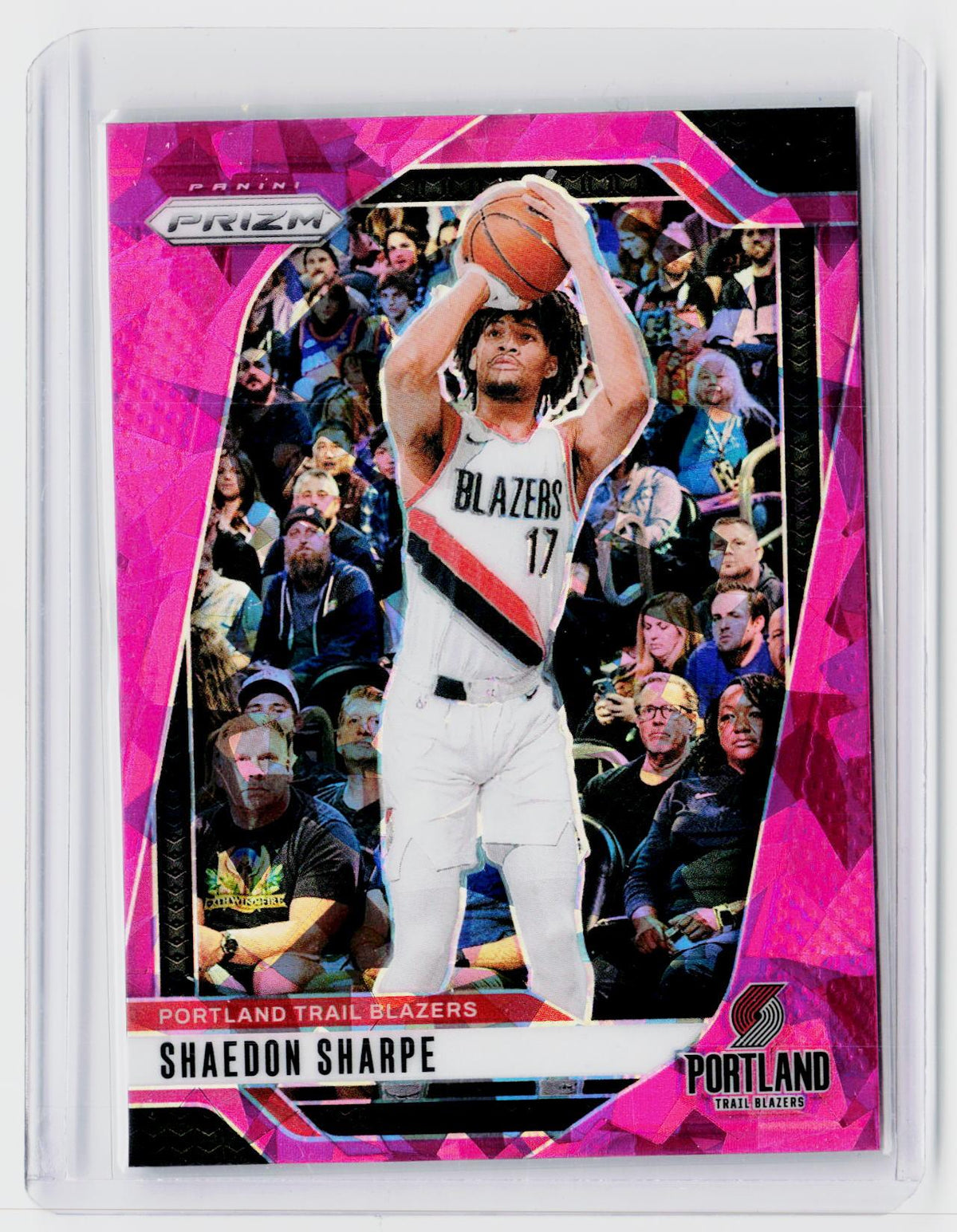 2024-25 Panini Prizm Basketball Shaedon Sharpe #144 Pink Portland Trail Blazers - front