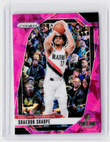 2024-25 Panini Prizm Basketball Shaedon Sharpe #144 Pink Portland Trail Blazers - front