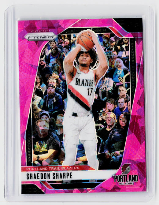 2024-25 Panini Prizm Basketball Shaedon Sharpe #144 Pink Portland Trail Blazers - front