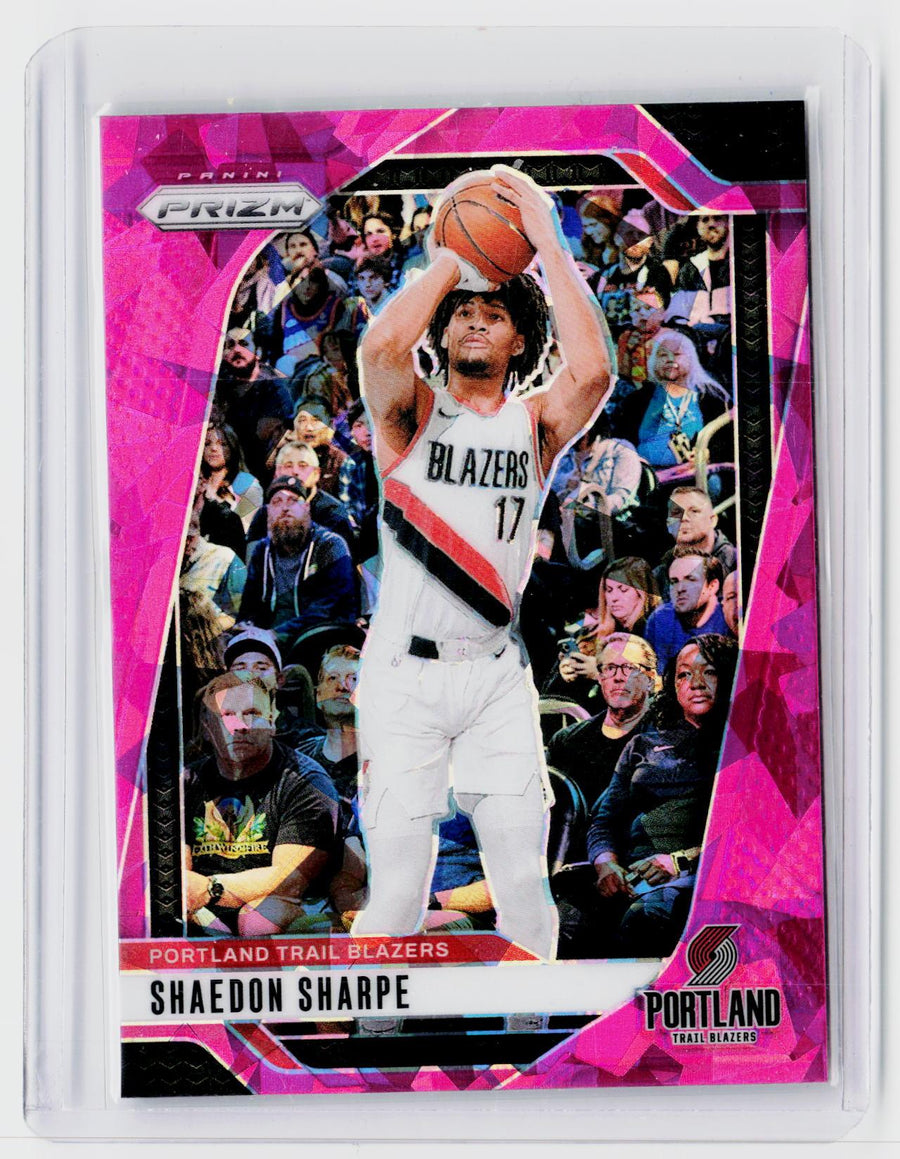 2024-25 Panini Prizm Basketball Shaedon Sharpe #144 Pink Portland Trail Blazers - front