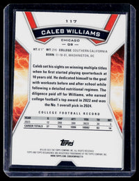 2025 Topps Resurgence Caleb Williams #117 Chicago Bears - back