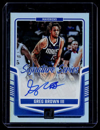 2024-25 Panini Donruss Basketball Signature Series Greg Brown III Auto #SS-GBM - front