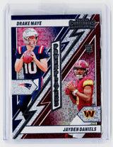 2024 Panini Contenders Power Players #22 Drake Maye / Jayden Daniels Rookie Card - front