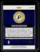 2024-25 Panini Revolution Tristen Newton Rookie Fractal #107 Indiana Pacers - back