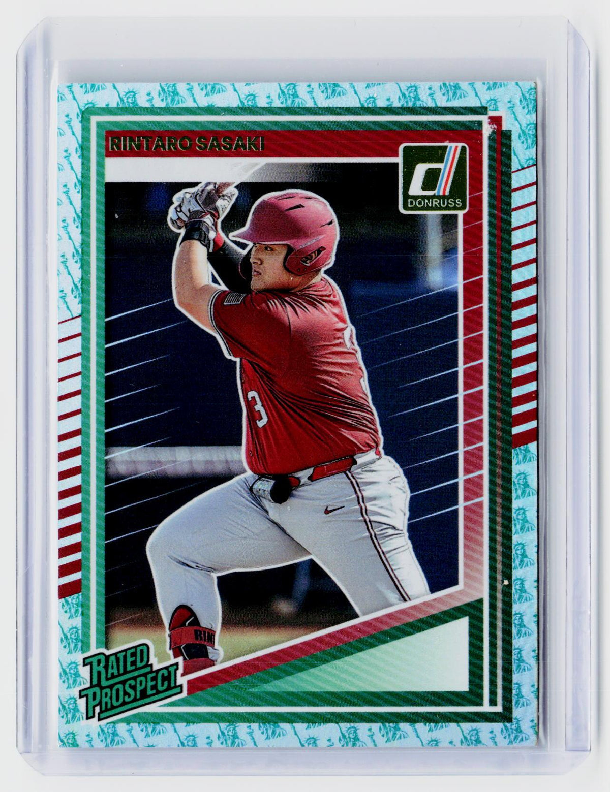 2025 Panini Donruss Baseball Rated Prospect Liberty #127 Rintaro Sasaki - front