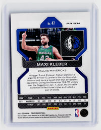 2021-22 Panini Prizm Purple Wave #47 Maxi Kleber Dallas Mavericks - back