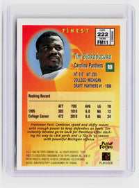 1996 Topps Finest Tim Biakabutuka Carolina Panthers Rookie Card #222 - back