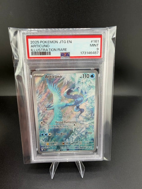 2025 Pokémon Journey Together Articuno Illustration Rare #161 PSA 9 - front