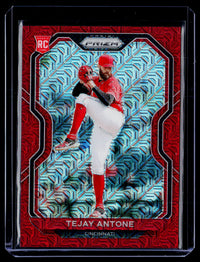 2021 Panini Prizm Baseball Tejay Antone #207 Red Mojo Prizms Tier III RC /149 - front