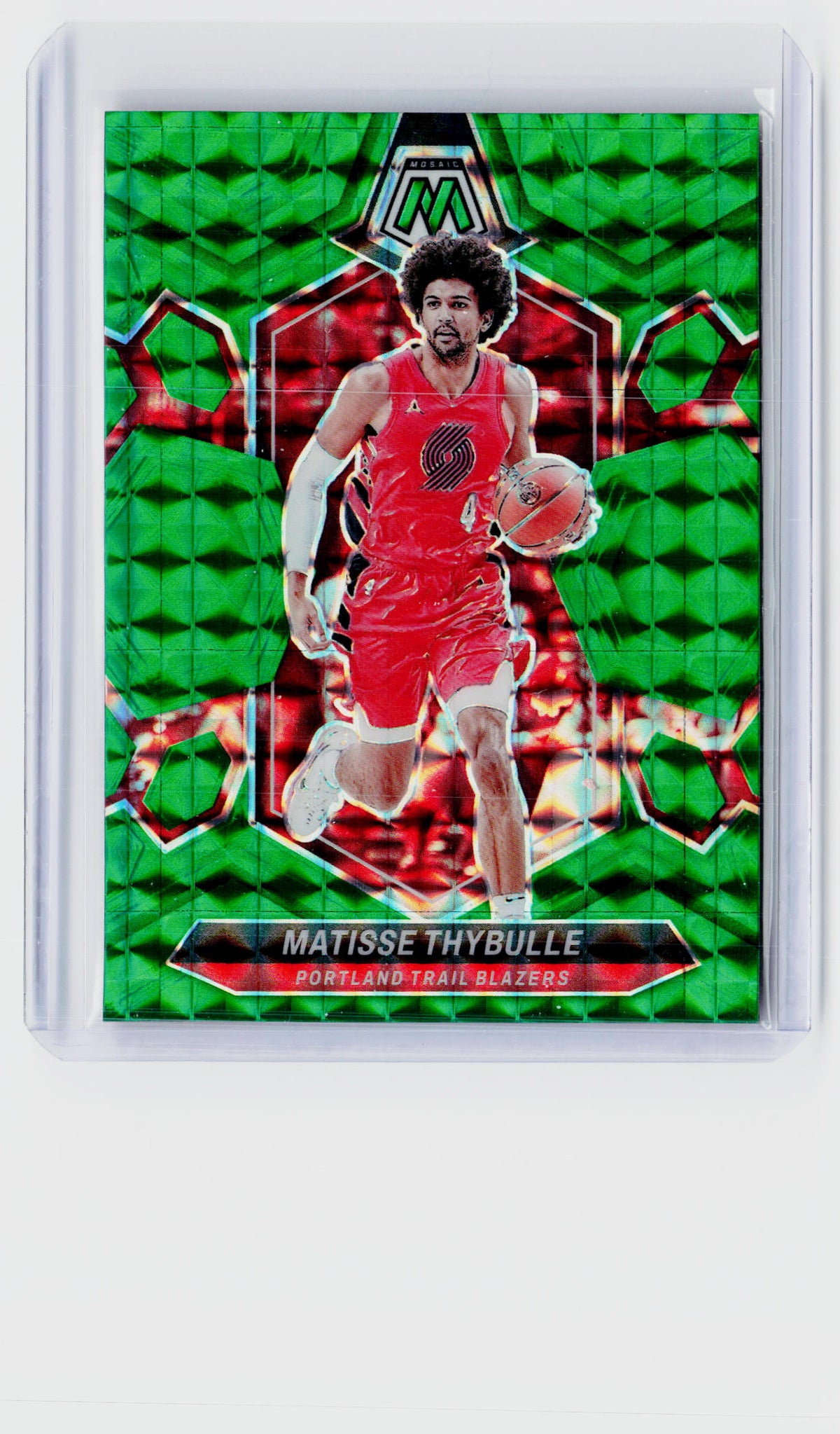 2023-24 Panini Mosaic Basketball Matisse Thybulle Green Mosaic #1 Portland Trail Blazers - front