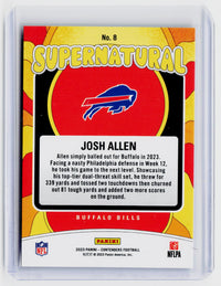 2023 Panini Contenders Football Supernatural #8 Josh Allen Buffalo Bills - back
