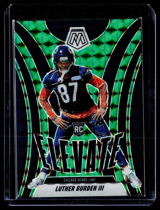 2025 Panini Mosaic Football Green Mosaic Rookie #7 Luther Burden III Chicago Bears - front