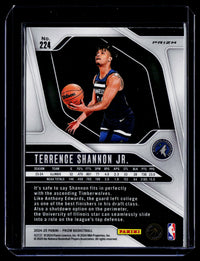 2024-25 Panini Prizm Red White and Blue Prizm Rookie Terrence Shannon Jr. #224 Minnesota Timberwolves - back