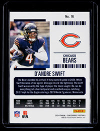 2024 Panini Contenders Football Season Ticket #16 D'Andre Swift Chicago Bears - back