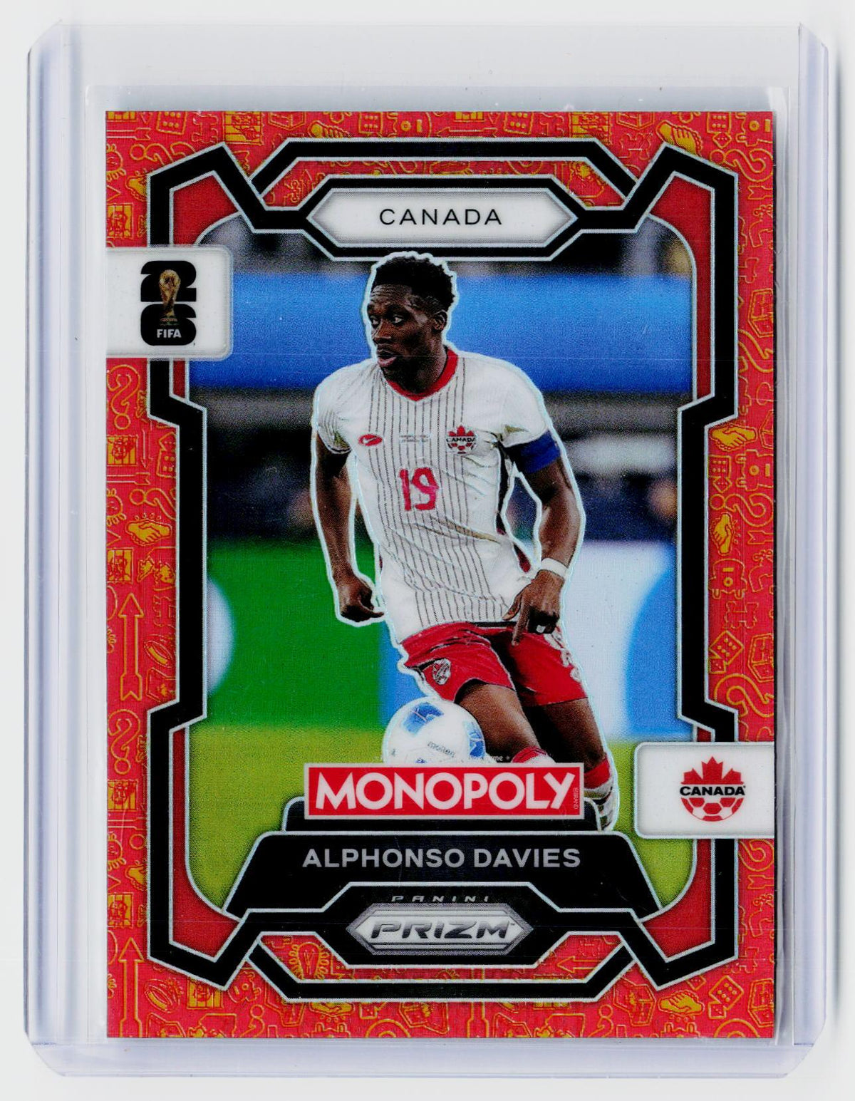 2026 Panini Monopoly Prizm FIFA World Cup 26 Alphonso Davies #78 Canada - front