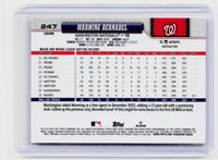 2026 Topps Chrome Refractor Warming Bernabel RC #247 Washington Nationals - back