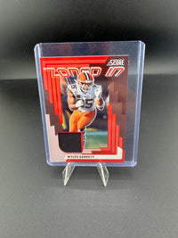 2025 Panini Score Football Zone-Mates Myles Garrett Cleveland Browns Memorabilia Card ZON-MGT - front