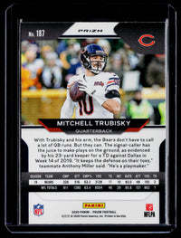 2020 Panini Prizm Football Mitchell Trubisky Chicago Bears #187 - back