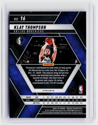 2024-25 Panini Mosaic Klay Thompson Blue Mosaic #16 Dallas Mavericks - back
