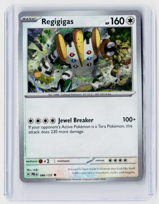 2025 Pokémon Scarlet & Violet Prismatic Evolutions Regigigas 086/131 - front