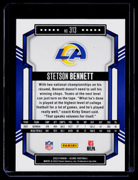 2023 Panini Score Football Stetson Bennett Artist's Proof RC #313 /35 - back