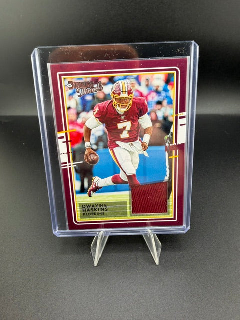 2020 Panini Donruss Threads Dwayne Haskins #19 Memorabilia Card - front