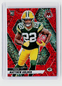 2025 Panini Mosaic Football Matthew Golden Red sparkle - front