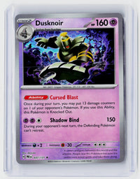 2025 Pokémon Prismatic Evolutions Dusknoir Holofoil 037/131 - front