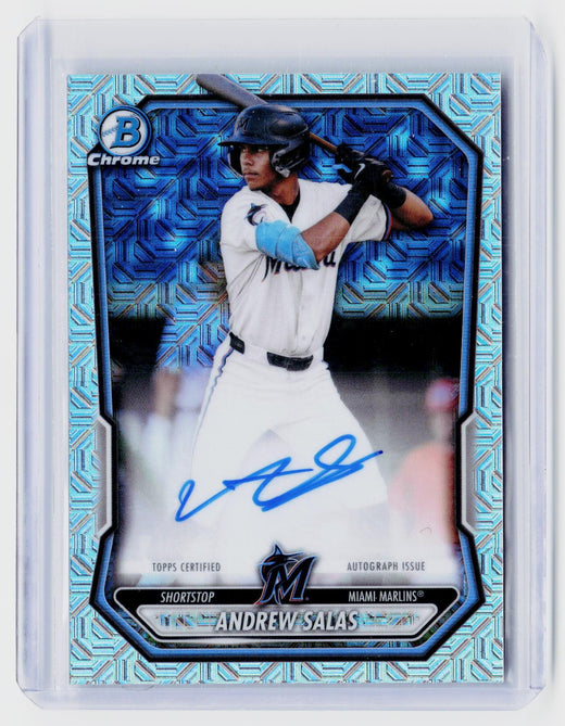 2026 Bowman Chrome Andrew Salas Bowman Chrome Autograph BMA-AS Miami Marlins - front