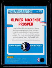 2023-24 Panini Donruss Optic Rated Rookie Olivier-Maxence Prosper #202 Pink Velocity - back