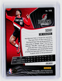 2023-24 Panini Revolution Scoot Henderson RC #109 Portland Trail Blazers - back