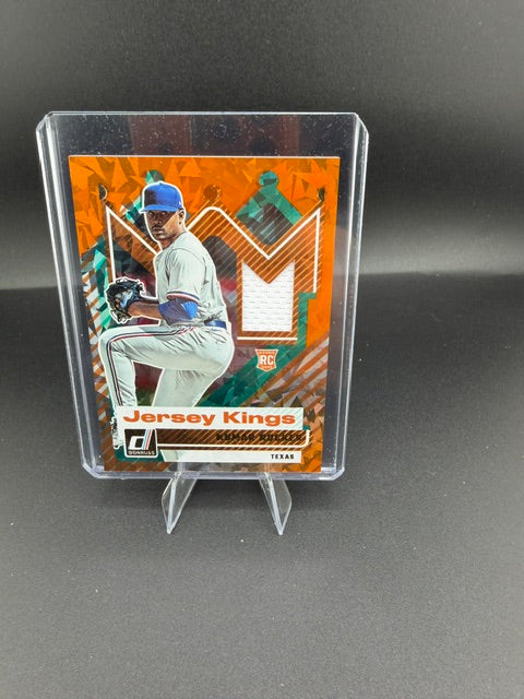 2023 Panini Donruss Baseball Jersey Kings Kumar Rocker Orange Rookie Card #JK-KR - front