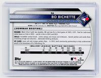 2025 Bowman Chrome Bo Bichette Aqua Refractor #56 /199 Toronto Blue Jays - back
