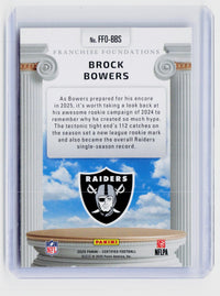 2025 Panini Certified Franchise Foundations Brock Bowers #FFO-BBS /149 - back