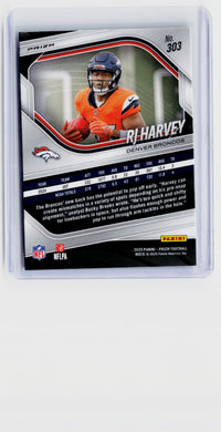 2025 Panini Prizm Football RJ Harvey RC #303 Denver Broncos - back