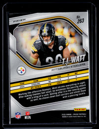 T.J. Watt 2025 Panini Prizm #263 Pittsburgh Steelers White Disco - back
