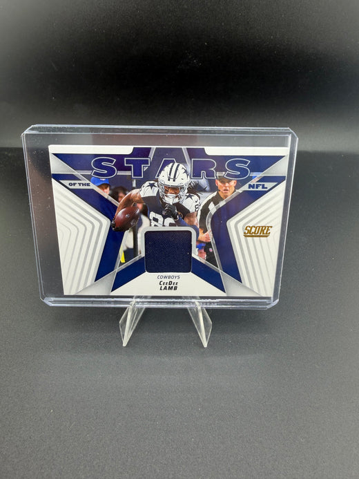 2025 Panini Score Stars of the NFL CeeDee Lamb Cowboys Jersey Card SNJ-CLB - front