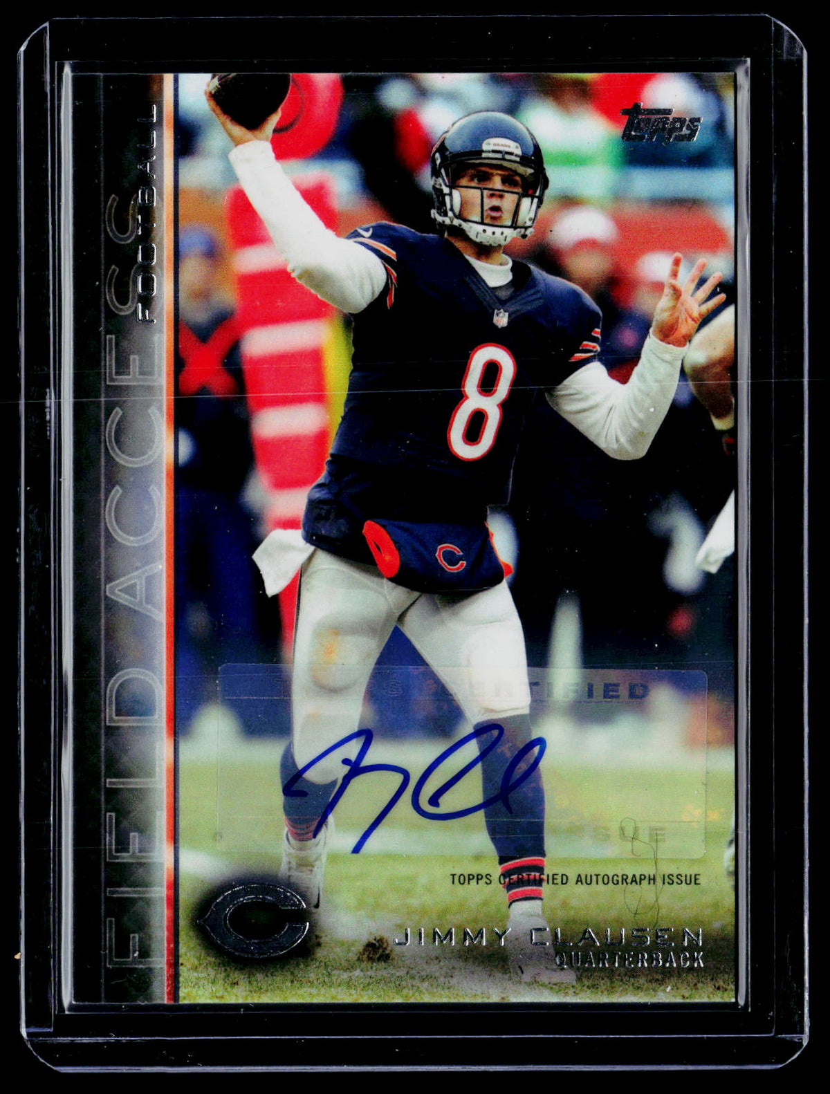 2015 Topps Field Access Autographs Jimmy Clausen #82 Chicago Bears - front