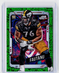2024 Topps Chrome Football Troy Fautanu Green Geometric Refractor Rookie #181 - front