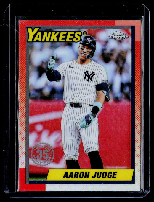 2025 Topps Chrome 1990 Topps Baseball Aaron Judge #90CB-11 Yankees - front